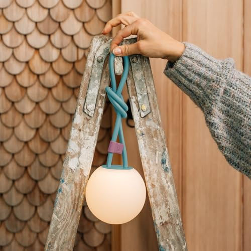 Campo Libre.® LENI I Campinglampe I flexible Outdoorlampe zum Aufhängen, Hinstellen und Montieren I dimmbare Campingleuchte I wiederaufladbar I Balkonlampe, Campinglicht, Tischlampe, Sphere Blau
