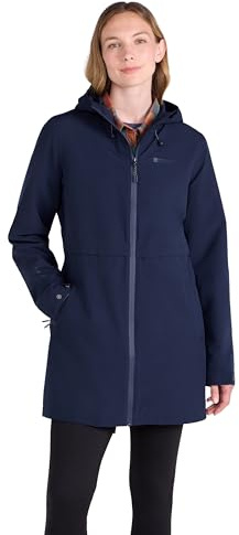 Mountain Warehouse Hilltop Womens Waterproof Jacket | Lightweight Ladies Coat with Adjustable Hood & Side Pockets for Storage, Waterproof with Taped Seams, For Everyday Wear