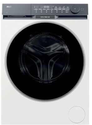 Haier X9 Series HW100-B14387U1-S Lavadora Carga Frontal 10KG, Clase A -30%, Función Vapor, Motor Direct Motion, Display Digital, 1400 RPM, Ultra Fresh Air, Detector Automático KG, 14 Programas, Blanco