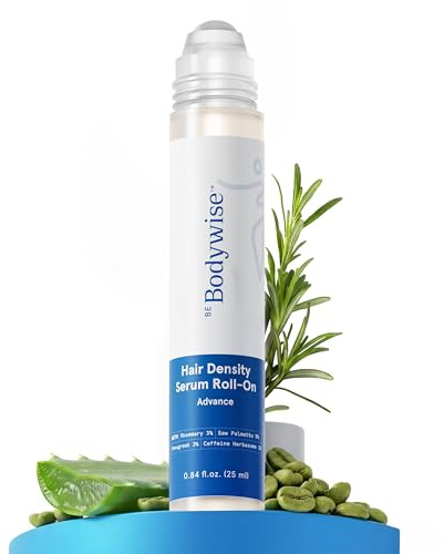 Be Bodywise Hair Growth Serum Roll On - 5% Saw Palmetto, 3% Rosemary Oil for Hair Growth, 3% Fenugreek,1% Caffeine Herbasome | Serum for Hair Loss & Hair Regrowth For Men & Women 25ml/0.84 fl oz