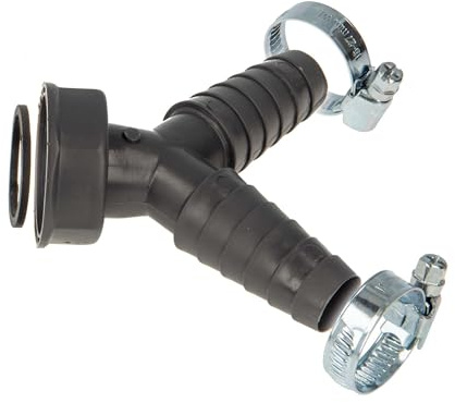 tecuro Doppel Geräteanschlusstülle 1 Zoll ÜWM x Tüllen 19-23 mm für Küchen- Spülensiphon, REZYKLAT