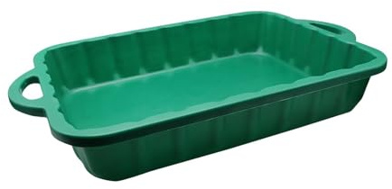 Allayu Large Oil Drip Pan Rectangle Durable Oil Change Tool Maintenance Equipment For Cars Trucks And Motorcycles Auto Repair Receiving Basin Waste Pan Durable, Green, 50x39cm