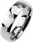 Paula & Fritz® Klassischer Dom Ring aus Chirugenstahl Edelstahl 316L Silber 4mm breit mit DREI Zirkonia 57 (17)