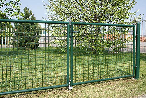 FORMAT Cancello da giardino, verde, 2 ante, 3000 x 800 cm