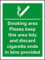 Smoking Area Cigarette Bins Provided safety sign - Self adhesive sticker 400mm x 300mm