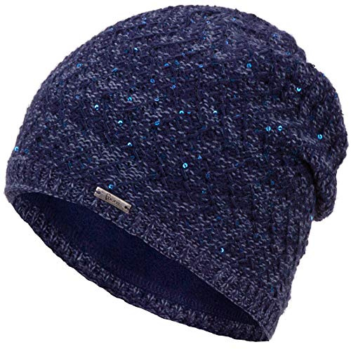 Faera Wintermütze Mütze Damen Pailletten warm gefüttert Wintermütze Mädchen Frauen Fleecefutter Winter Strickmütze Beanie