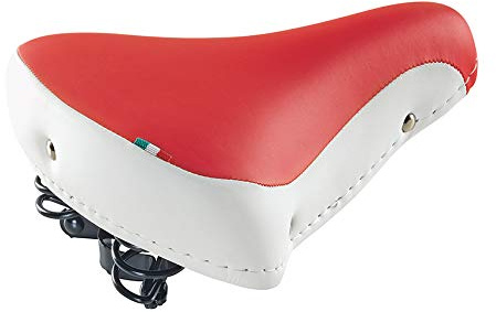 Selle Montegrappa Fahrradsattel Cruiser Bike Sattel Komfortsattel SM 08 F in 6 Farben SKAI Italy Weiss rot