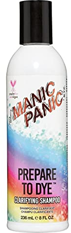 Manic Panic - Prepare To Dye Clarifying Shampoo, Vegan Cruelty Free, Pre Dye Wash, Prepares Hair for Colour, 236ml
