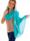 DOLCE ABBRACCIO by RiemTEX ® Schal Damen PRIMA DONNA Stola Tuch aus Wildseide Tücher in 31 Unifarben Halstücher Seidentuch Schals Damen Halstuch Seidenschal (Turquoise-Grün)