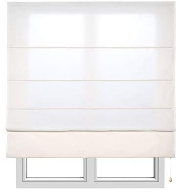 STORESDECO - Tenda a Pacchetto Con Aste, Traslucida Per Finestre e Porte | Colore Écru, 90 cm x 250 cm