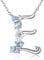 VIKI LYNN Damen Initiale Halskette Buchstabe E Alphabet Anhänger Schmuck 925 Sterling Silber und Zirkonia Anfangsbuchstaben Personalisierte Geschenke für Mädchen Frauen