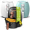 TurboTronic/Heißluftfritteuse / 3L / schwarz, weiß. türkis / 1200W / Air Fryer mit Timer bis 30 Minuten, Öl-und Fettfrei, 90-210°C, Cool-Touch, Retro-Design (Schwarz)