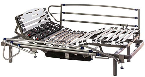 ekamia - Selene Cama Articulada Eléctrica + Barandillas - 90cm x 190cm, Mando con Cable