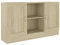 vidaXL Sideboard 2 Fächer 2 Türen Kommode Anrichte Beistellschrank Mehrzweckschrank Standschrank Schrank Sonoma-Eiche 120x30,5x70cm Holzwerkstoff