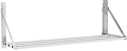 Royal Catering RC-TFWH100X30 Wandbord klappbar Stangendesign 100 x 30 cm 40 kg Edelstahl Hängeregal Küche Wandregal klappbar
