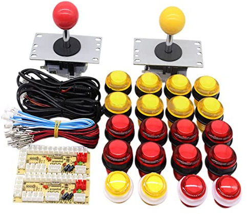 Hbaebdoo DIY USB Encoder für PC Spiele Joystick LED Beleuchtete Drucktasten für Joystick DIY SäTze Teile