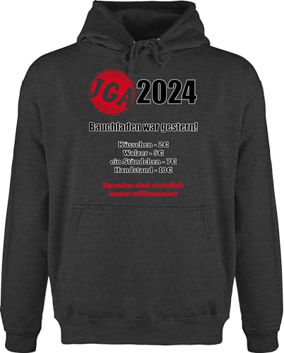 Hoodie Herren Pullover Männer - JGA Junggesellenabschied - Aufgaben der Braut - Bezahlen - Bauchladen war gestern - S - Anthrazit meliert - polterer jungesellenen jungengesellabschied Mann