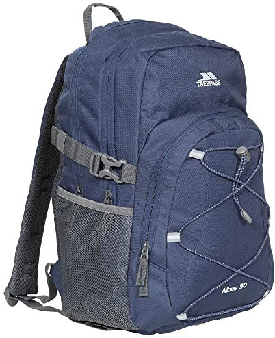 Trespass Albus Backpack/Rucksack - Navy, 30 Litres With Waterproof Cover