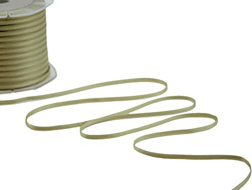 Furlanis Doppelsatinband, Italienische Gewebe-Graugrün, 3 mm x 50 m, Salbeigrün