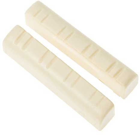 Mikinona 2pcs Mandolin Replacement Nuts Slotted Bridge Nut for Mandolin Accessories Sturdy Material Precise Fit for String Instruments