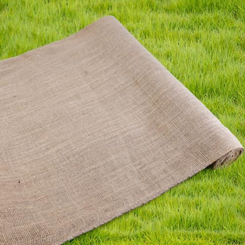 Agfabric Natürlicher Jute-Unkrautschutz, 175,8 g, 1,5 x 4,8 m, Jute, für Gemüse und Pflanzen, Beige