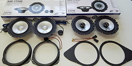 Kit 6 altoparlanti Alpine per Fiat 500 anni dal 2008 al 2015 Anteriori e Posteriori