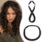 Elailite Haarband Geflochten Haargummi mit Haare Damen Haarteile Dutt Braids Extensions Stirnband Breit 1.5cm/S Zopf Haarreif Verstellbare Kopfband Haarschmuck 27g Dunkelbraun