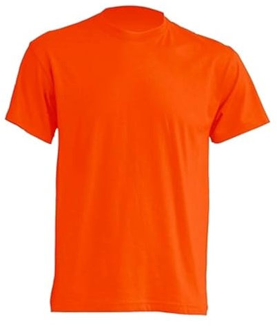 Generico T-shirt Uomo Maglietta a manica corta Maglia Cotone (S, ARANCIO)