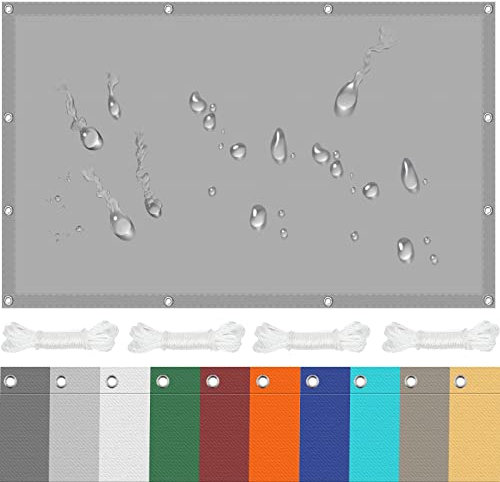 Sonnensegel Rechteckig 1.7 x 3 m Sonnenschutz Windschutz UV Schutz Sun Segel Sonnensegel Rechter Winkel mit Befestigungsseile für Pavillons, Hof-Hinterhof, Hellgrau