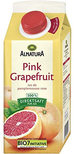 Boissons sans alcool ALNATURA Jus de Pamplemousse Rose Bio 0.75L - Boisson rafraîchissante et délicieuse certifiée Bio, sans additifs ni - Lot De 4 - Vendu Par Lot