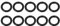 M METERXITY 10Stk Nitril Gummi O-Ringe - Dichtungen Anwenden Sanitäranlagen (14x9.6x2.2mm Schwarz)