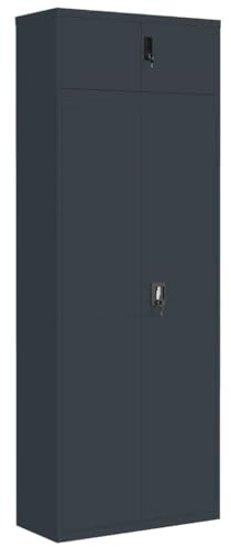 vidaXL Aktenschrank Anthrazit 90x40x240 cm Stahl