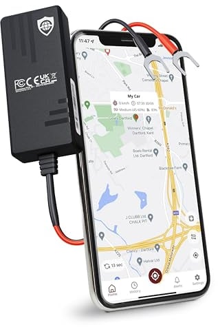 SafeTag Volt – Echtzeit-GPS-Tracker – Tracker für Transporter, Motorräder, Wohnwagen, Reisebusse und Autos–9–48V, Selbstinstallation inklusive SIM und Daten, 7-tägige kostenlose Testversion (4G)