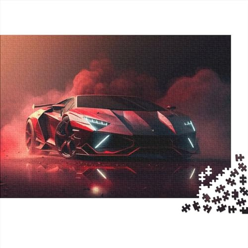Puzzles Für Erwachsene, 1000 Puzzles, Cooles Sportwagen-Puzzle Für Erwachsene, Holzpuzzle, Lustige Puzzlespiele, 75X50CM