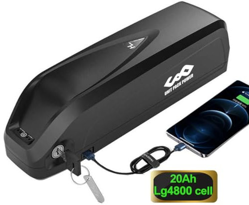 UPP 48V Batterie de vélo électrique pour 1000W 500W 250W 350W Moteur Avant Moteur arrière Hub Moto Batterie pour kit de Roues ebike Batterie- Batterie ebike