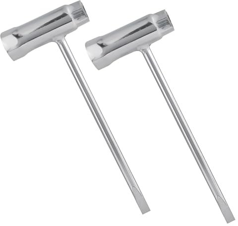 Chiave Combinata, Chiave per Candele, Chiave a T, Attrezzo per la Regolazione Della Motosega, Attrezzi per la Riparazione, Ricambi per Motori, Chiave per Motosega in 2 Pezzi, 13 mm x 19 mm