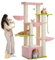 PAWZ Road Grand Arbre à Chat Hauteur 169 cm，Multi-Niveaux avec Poteaux XXL 11 cm en Sisal, Corde à Griffer Épaisse, Condos Spacieux, Hamac Robuste et Grand Perchoir, Rose