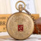 JFNHUTL Doppeladler-Wappen, Russisches Nationalwappen, Abzeichen, Tourbillon, mechanische Taschenuhr aus reinem Kupfer, Kunst-Sammlerstücke