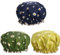 3 Pcs Shower Cap, Bath Caps Elastic Band Double Layers Waterproof Shower Caps With Ruffled Edge Covering Ears Keeping Hair Dry Reusable Bath Shower Caps Cap for Girls and Women