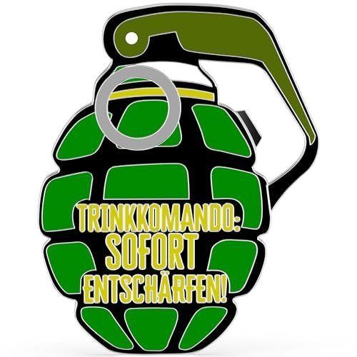 LANOLU Décapsuleur Drinkgranate - Cadeaux pour soldats, cadeaux de l'armée allemande, décapsuleur de bière, pistolet à bière, aimant de réfrigérateur, cadeau pour buveur de bière