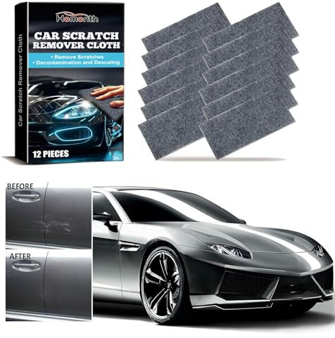 ZukQvrivelig Nano Sparkle Tuch,12 Stück Autolack Kratzer Entferner,Nanomagic Tuch Car Scratch Remover für Reparatur Von Leichten Kratzfarben, Lackpflege, Autoreinigung