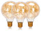 Aigostar - LED-Lampe E27 G95 Vintage 1.2W， Warmweißes Licht 2500K， 50 Lumen， Dekorative Glühfaden-Globuslampe aus Kupferdraht im Vintage-Edison-Stil， Retro-Vintage-LED-Lampe， Nicht dimmbar， 3er-Pack