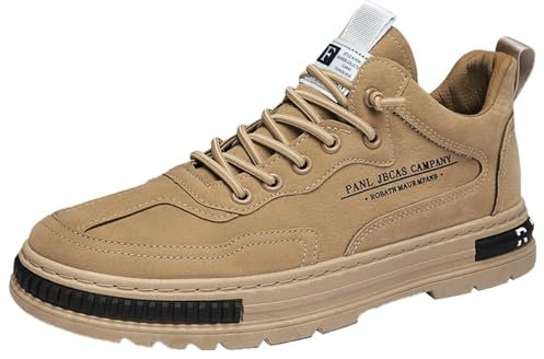 Scarpe da ginnastica da uomo con lacci, in tela, estive, impermeabili, da uomo, stivali da lavoro leggeri, leggeri per tutte le stagioni, camminate durevoli, escursioni traspiranti, Khaki2., 39 EU