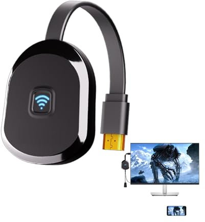 Adattatore HDMI wireless 4K, adattatore TV per l'app YouTube, per i-Phone, i-Pad, Android, tablet, laptop, Windows a HDTV/monitor/proiettore, compatibile Miracast, AirPlay, DLNA