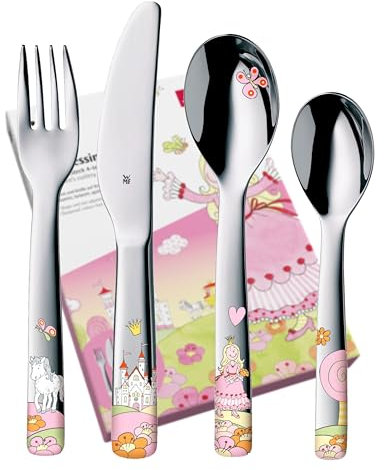 WMF Prinzessin Anneli Kinderbesteck mit Namensgravur schönes Kinder Besteckset-Taufgeschenke personalisiert mit Gravur Geschenkidee für Mädchen und Jungen
