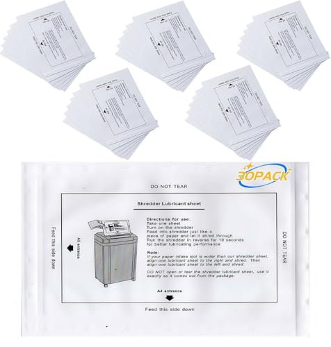 Ölpapier für Aktenvernichter | Aktenvernichter Ölblätter | Praktisch, Keine schmutzigen Hände für die Reinigung von Aktenvernichtern im Home Office (30)