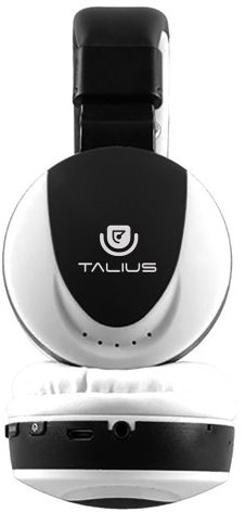 Wireless Bluetooth headphones with microSD, FM radio, microphone and volume control, ideal for music and calls.