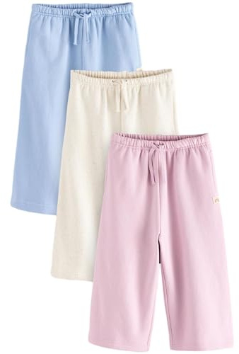 NEXT Mädchen Jogginghose mit weitem Bein, 3er-Pack 62-122