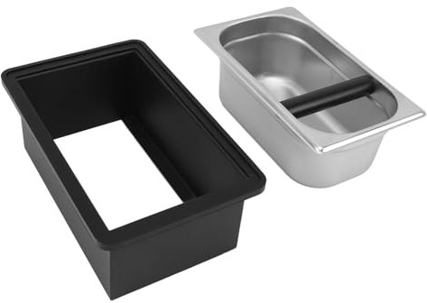 Caja de café Caja de acero inoxidable recipiente de café extraíble de café con barra de golpe para el café Higiénico