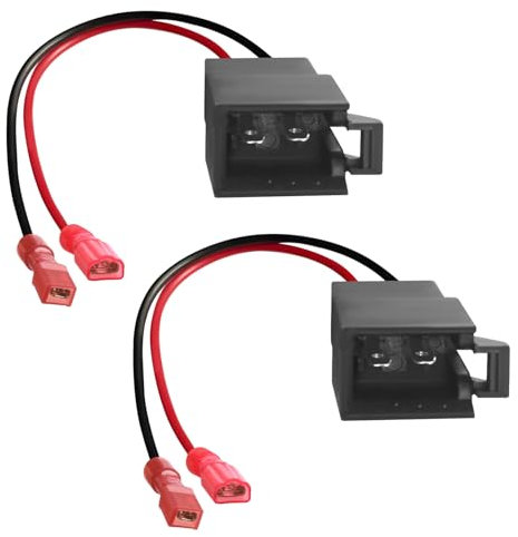 2 Pièces Câbles Autoradio Enceinte Connecteurs Fiche Faisceau Cosse Kit, Adaptateur de Haut-Parleur de Voiture Compatible avec Volkswagen Audi Renault Nissan